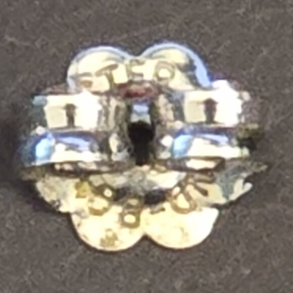 Silver caged pearl drop earrings. (see desc.) - Picture 8 of 8